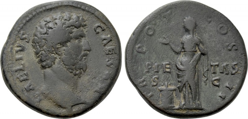 AELIUS (Caesar, 136-138). Sestertius. Rome. 

Obv: AELIVS CAESAR. 
Bare head ...