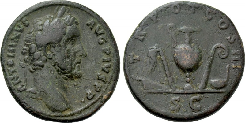 ANTONINUS PIUS (138-161). As. Rome. 

Obv: ANTONINVS AVG PIVS P P. 
Laureate ...