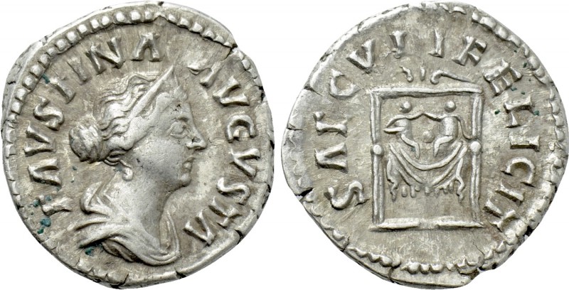 FAUSTINA II (Augusta, 147-175). Denarius. Rome. 

Obv: FAVSTINA AVGVSTA. 
Dia...