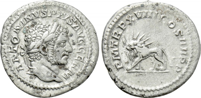 CARACALLA (198-217). Denarius. Rome. 

Obv: ANTONINVS PIVS AVG GERM. 
Laureat...