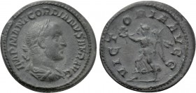 GORDIAN II (238). Limes Denarius. Contemporary imitation of Rome.