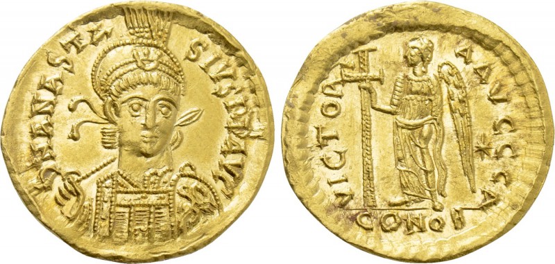 ANASTASIUS I (491-518). GOLD Solidus. Constantinople.

Obv: D N ANASTASIVS P P...