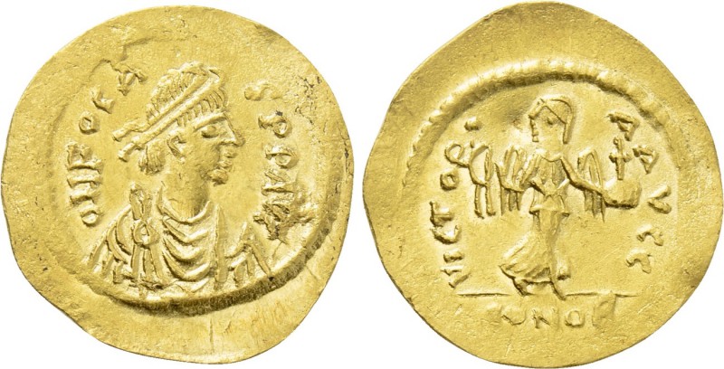 PHOCAS (602-610). GOLD Semissis. Constantinople. 

Obv: δ N FOCAS P P AVG. 
D...