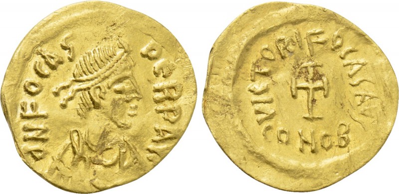 PHOCAS (602-610). GOLD Tremissis. Constantinople. 

Obv: δ N FOCAS PЄRP AVG. ...