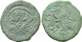 JUSTINIAN II (First reign, 685-695). Follis. Constantinople. Dated RY 6 (690/1).