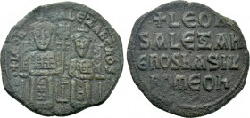 LEO VI with ALEXANDER (886-912). Follis. Constantinople.