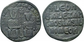 LEO VI with ALEXANDER (886-912). Follis. Constantinople.