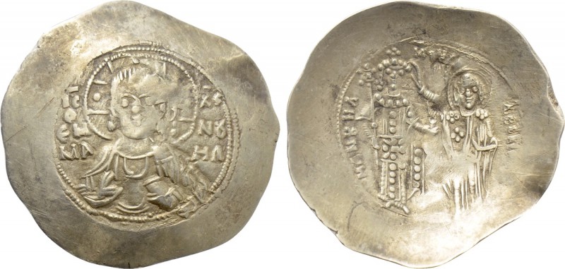 MANUEL I COMNENUS (1143-1180). EL Aspron Trachy Nomisma. Constantinople. 

Obv...