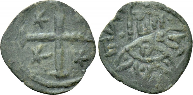 MANUEL II PALAEOLOGUS (1391-1423). Follaro. Constantinople. 

Obv: Greek cross...