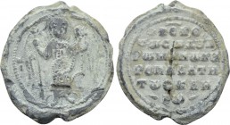 BYZANTINE LEAD SEALS. Romanos Skleros (kouropalates, mid 11th century).