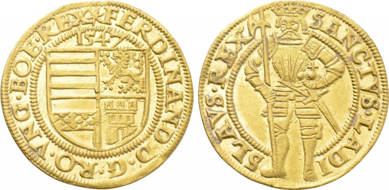 HOLY ROMAN EMPIRE. Ferdinand I (1521-1564). GOLD Ducat (1547). Wien (Vienna).
...