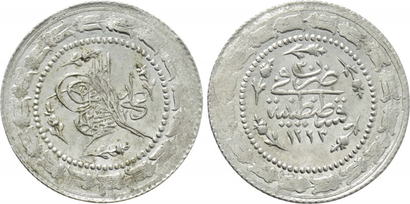OTTOMAN EMPIRE. Mahmud II (AH 1223-1255 / 1808-1839 AD). 6 Kurush. Qustantiniya ...