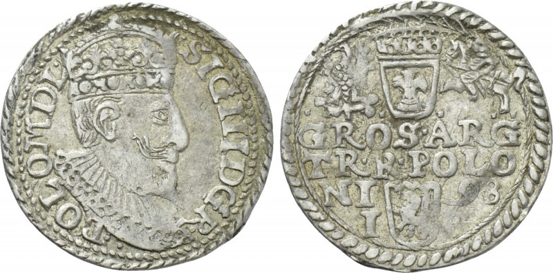 POLAND. Sigismund III Vasa (1587-1632). Trojak (1598). Olkusz. 

Obv: SIG III ...