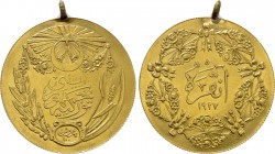 TURKEY. GOLD 100 Kurush (1927). "Monnaie de Luxe" type.
