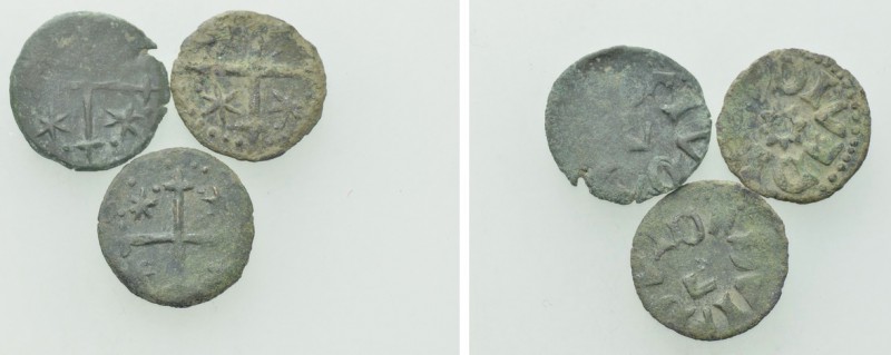 3 Medieval Coins. 

Obv: .
Rev: .

. 

Condition: See picture.

Weight:...