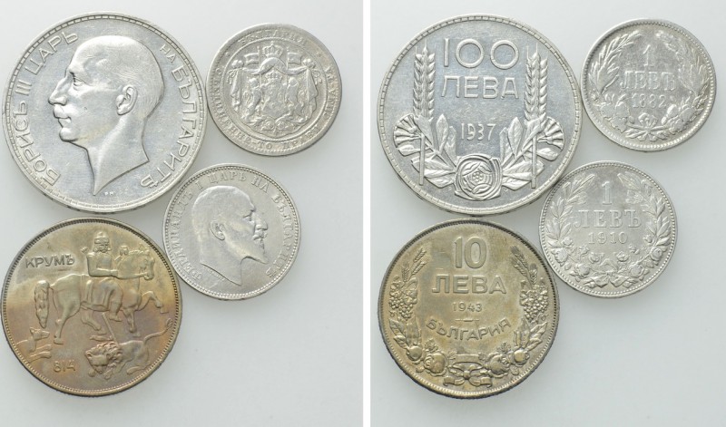 4 Coins of Bulgaria. 

Obv: .
Rev: .

. 

Condition: See picture.

Weig...