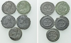 5 Coins of Julian II and Iovian.