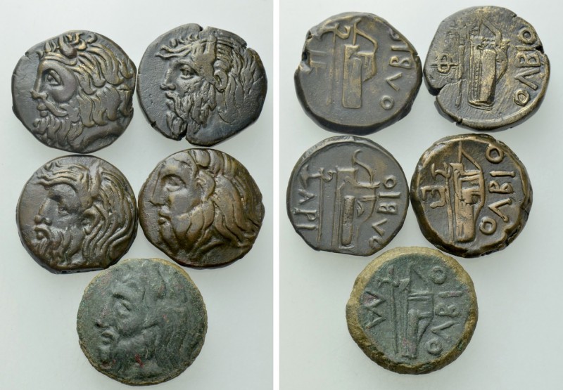 5 Coins of Olbia. 

Obv: .
Rev: .

. 

Condition: See picture.

Weight:...