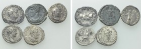 5 Coins of Scarcer Roman Emperors; Vitellius, Macrinus, Vitellius etc.