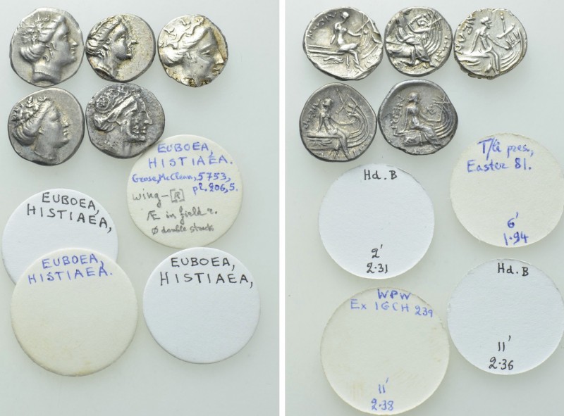 5 Tetrobols of Histiaia from the BCD Collection. 

Obv: .
Rev: .

. 

Con...