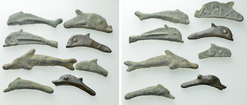 8 Pieces of Dolphin Money. 

Obv: .
Rev: .

. 

Condition: See picture.
...