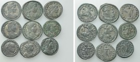 9 Late Roman Coins in Attractive Condition.