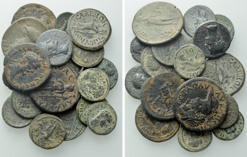 19 Roman Provincial Coins. 

Obv: .
Rev: .

. 

Condition: See picture.
...