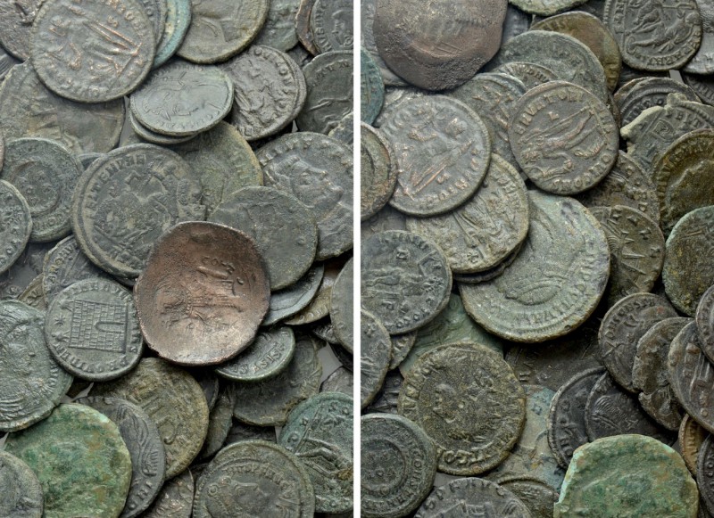 Circa 84 Late Roman Coins. 

Obv: .
Rev: .

. 

Condition: See picture.
...