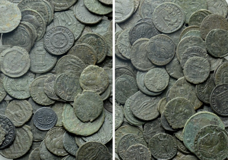 Circa 105 Late Roman Coins. 

Obv: .
Rev: .

. 

Condition: See picture....