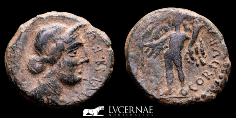 Roman Republic - Hispania. Corduba, bronze semis (3,63 g, 17 mm..), minted betwe...