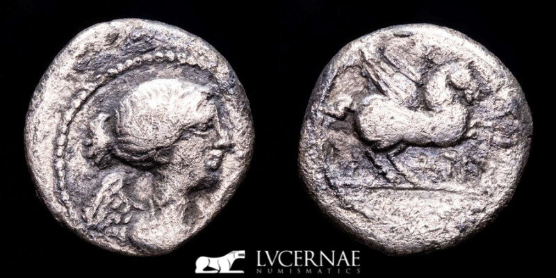 Roman Republic - Q. Titius. AR Quinarius (1,95 g. 14 mm.) - Rome, 90 BC.

Draped...