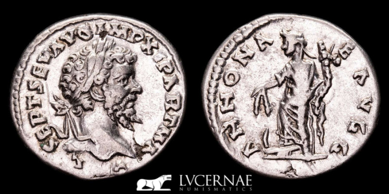 Roman Empire - Septimius Severus (193-211 A.D.). Silver denarius (3,20 g. 18 mm....