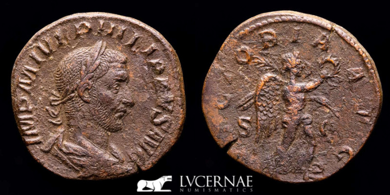 Roman Empire - Philip I (244-249 A.D.), Bronze Sestertius (17,01 g. 29 mm..) min...