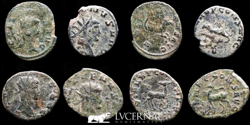 Roman Empire - Lot comprising four coins: 

Gallienus. (A.D. 253-268.) AE antoni...