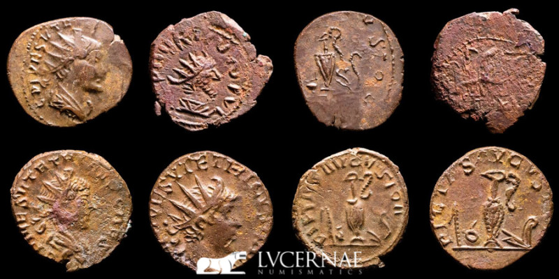 Roman Empire - Lot comprising four (4) bronze Roman-Gaul Empire antoninianus: 

...