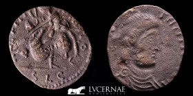 Constantius Gallus Bronze Hybrid Maiorina 1.39 g, 16-18 mm Barbarous 350 Good very fine (MBC)