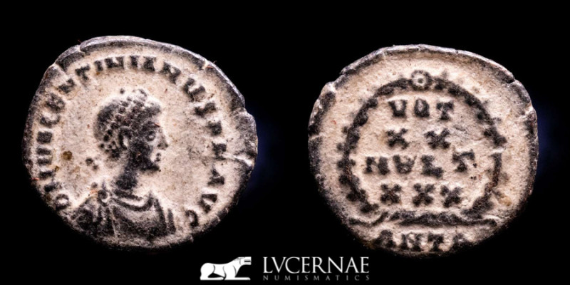 Roman Empire - Valentinian II. A.D. 375-392. Æ nummus (0.98 g. 14 mm). Antioch, ...