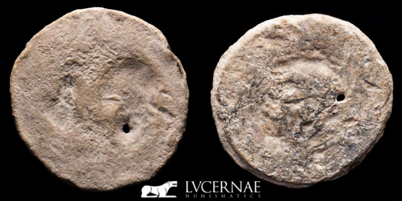 Hispania in Roman Republic times.

Lead Tessera (61,14 g. 48 mm..) monetiform le...