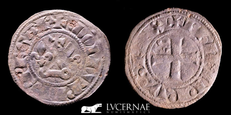 France Royale - PHILIPPE IV le BEL (1285-1314)
Double Tournois. (0.93 g. 21 mm.)...