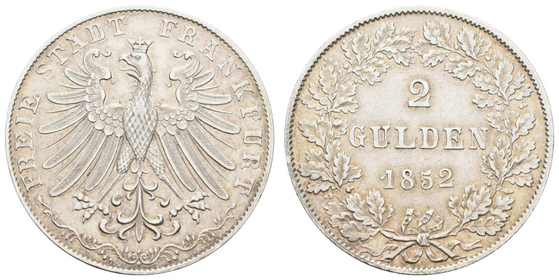 Deutschland 1800-1871 Frankfurt am Main Freie Stadt
 Doppelgulden, 1852, AKS 5,...