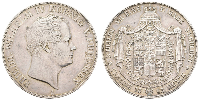 Deutschland 1800-1871 Preussen
 Doppeltaler, 1843, Friedrich Wilhelm IV., AKS 6...