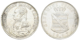 Deutschland 1800-1871 Sachsen
 Taler, 1827, Friedrich August I., AKS 30, J. 41, kl. Rf., berieben, ss.