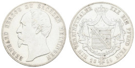 Deutschland 1800-1871 Sachsen-Meiningen
 Taler, 1859, Bernhard II. Erich Freund, AKS 184, J. 450, kl. Rf., s-ss.