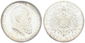 Silbermünzen des Kaiserreichs Bayern
 5 Reichsmark, 1911, Luitpold, kl. Kratzer, vz-st. J. 50