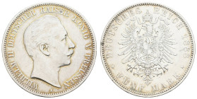 Silbermünzen des Kaiserreichs Preussen
 5 Mark, 1888, Wilhelm II., Randfehler, ss. J. 101