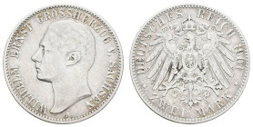 Silbermünzen des Kaiserreichs Sachsen-Weimar-Eisenach
 2 Mark, 1901, Wilhelm Ernst, kl. Rf., s-ss. J. 157