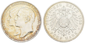 Silbermünzen des Kaiserreichs Sachsen-Weimar-Eisenach
 5 Mark, 1903, Wilhelm Ernst, auf die Vermählung, kl. Rf., vz. J. 159