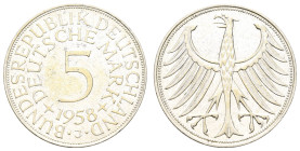 Bundesrepublik Deutschland
 5 Mark, 1958, J, ss, J. 387.