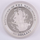 Europa und Übersee Bahamas
 100 Dollars, 1992, Entdeckung der neuen Welt, 1 kg Silber, in Kapsel, PP.