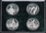 Europa und Übersee China Volksrepublik
 4 x 5 Yuan, 1984, Große Persönlichkeiten der chinesischen Geschichte, im Ausgabeetui mit Zertifikat, Fingerab...